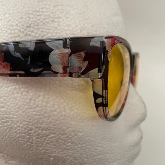 Floral Yellow-Lens Polarized Sunglasses - Picture 2 of 13
